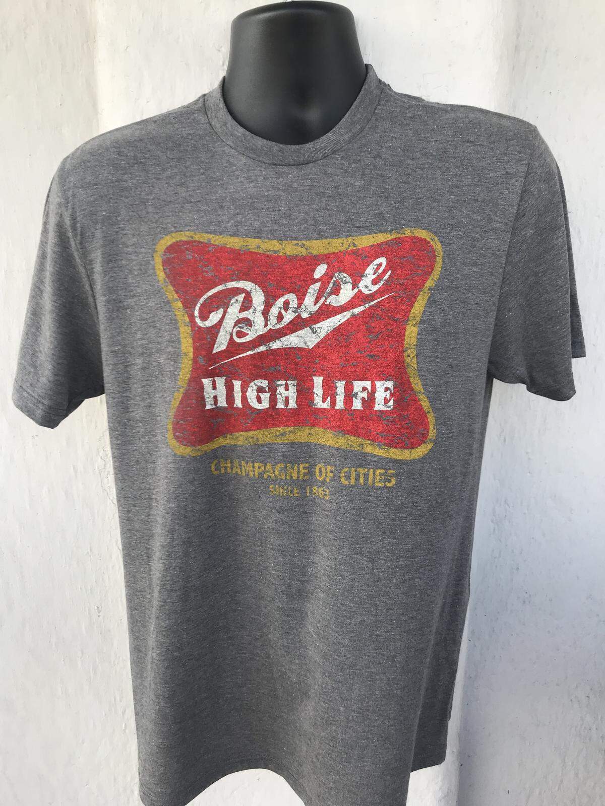The “Boise High Life” logo on T-shirts, glasses and hats, is one of Michael Deeds’ picks for great gifts for beer lovers.