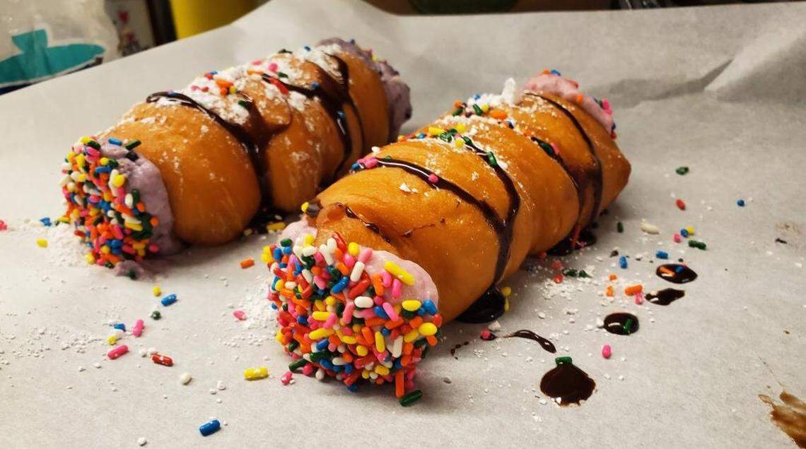 The Boise Hawks will sell an Idaho cannoli — a doughnut shell from Pastry Perfection stuffed with cannoli cream — this summer for $5.