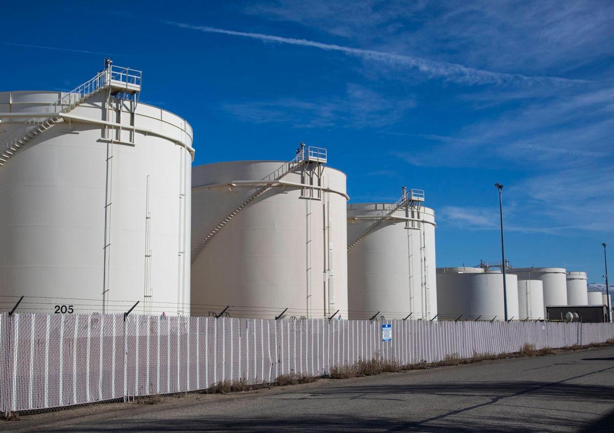 Tanks at Marathon Petroleum Corp.’s terminal off North Curtis Road in Boise hold gasoline that serves Southern Idaho. The gas travels to Idaho from a Marathon pipeline starting in Salt Lake City.