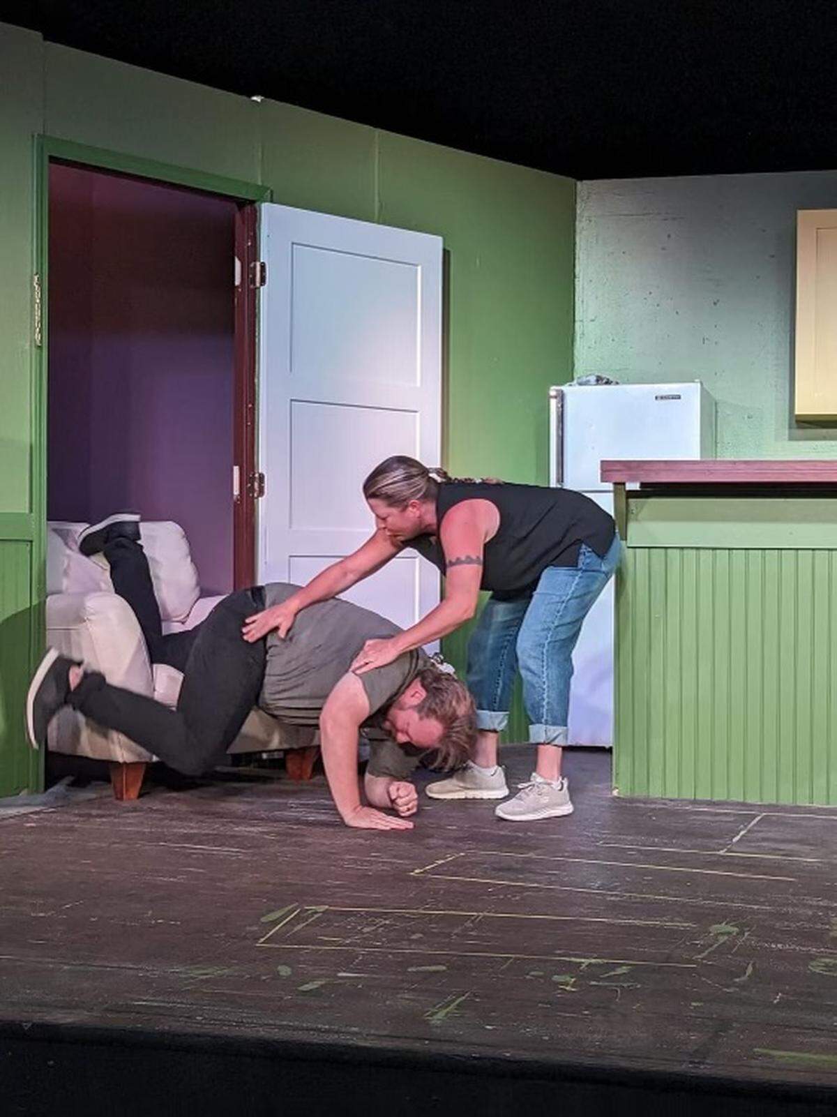 “100 Things to Do in Boise Before you Die” author Amanda Turner got a chance to perform on the stage of Boise’s Stage Coach Theatre with local actor Darin Vickery.