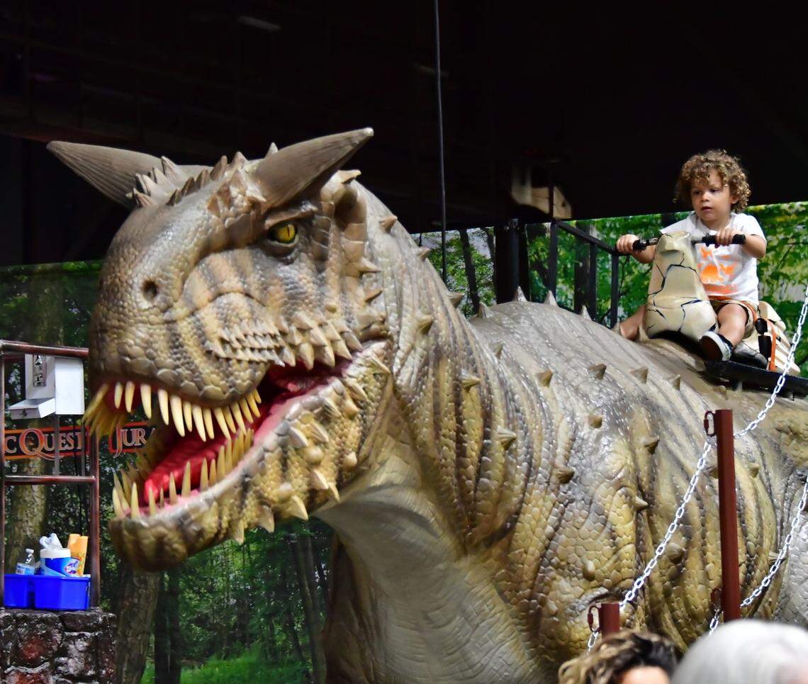 Giddy-up. The Jurassic Quest tour roams the Ford Idaho Center in Nampa on Dec. 8-10.