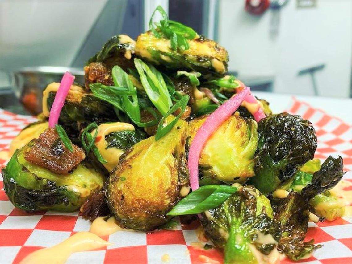 Fried Brussels at Queen Food Trailer? “They’re pretty good,” chef Michael Large admits.