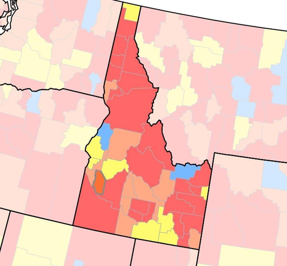 The image above shows the U.S. Centers for Disease Control and Prevention’s COVID-19 latest community transmission map. The counties in red are facing high transmission levels.