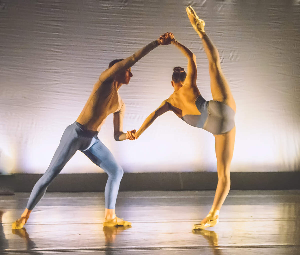 Ballet Idaho’s Shane Horan and Adrienne Kerr performed an excerpt from Craig Davidson’s “Ambiguous Content” at the Nov. 10 matinee for the company’s season opening NewDance: Form and Function.