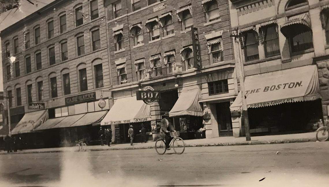 The Averyl’s first tenants were the New Boz theatre on the ground floor with the Manitou Hotel above. The New Boz was “lauded as the largest and best moving picture theater in the world, boasting a concealed ventilation system and luxurious interior decor,” according to a 1980 nomination to the National Register of Historic Places. It operated as a theater until about 1950 and a hotel into the 1960’s.