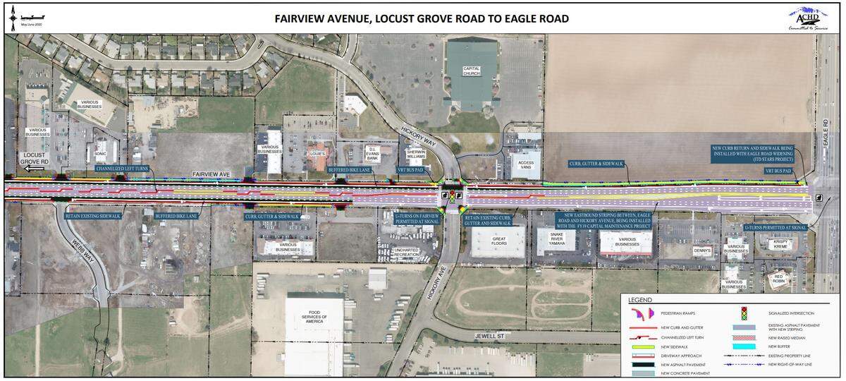 ACHD wants to expand Fairview Avenue to be seven lanes between Eagle and Locust Grove roads.