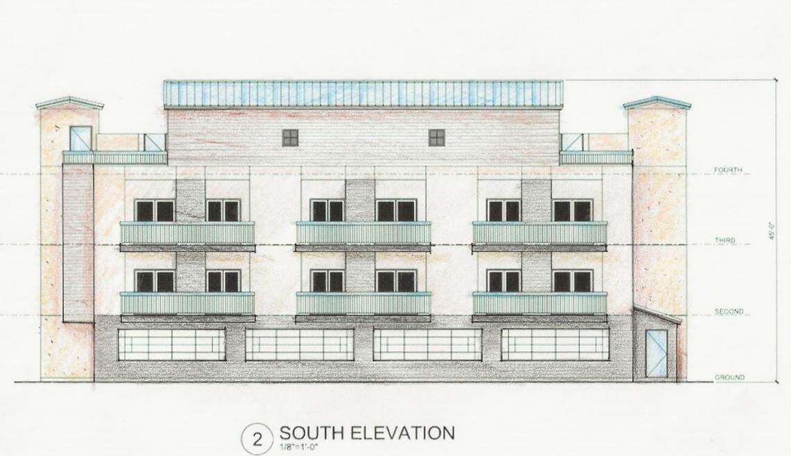 A rendering of the proposed condominiums on Robert Street.