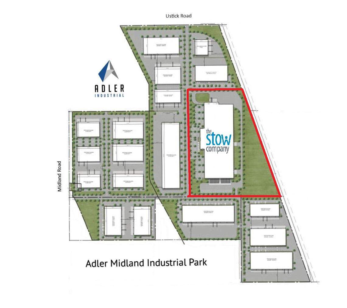 The Adler Industrial Park is located at the eastern corner of Midland Boulevard and Ustick Road in Nampa.