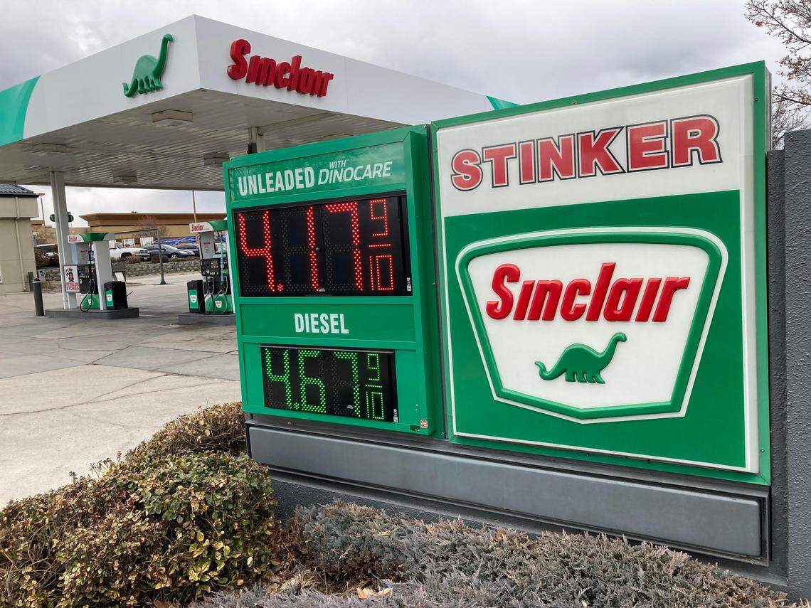 The Stinker Station at 3203 N. Cole Rd was selling gas at $4.17 on Sunday. By Monday it had risen to $4.19.