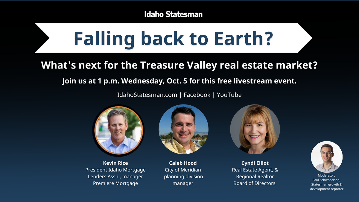 Idaho Statesman hosts a livestream discussion on Boise’s shifting real estate market at 1 p.m. Oct. 5.