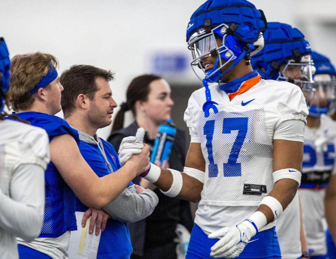 Boise State wide receiver Prince Strachan’s brother, Michael, is a wide receiver for the Carolina Panthers.