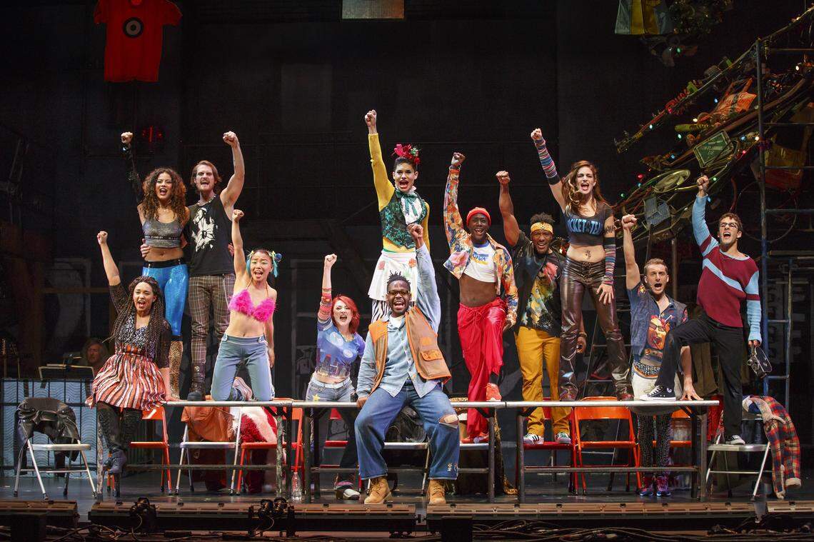 The cast of "Rent The 20th Anniversary Production" salutes "La Vie Boheme." The production will play Boise in June 2019.