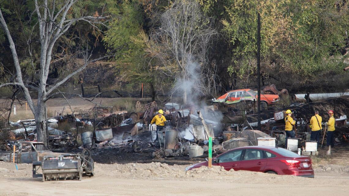 Grass fire near Eagle burns 440 acres, destroys shed, affects trails. Cause is now known