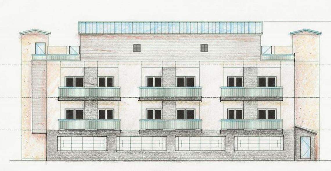 A rendering of the condominiums planned by Energreen Development Co. at 1511 Robert St. The company has applied for a zone change.