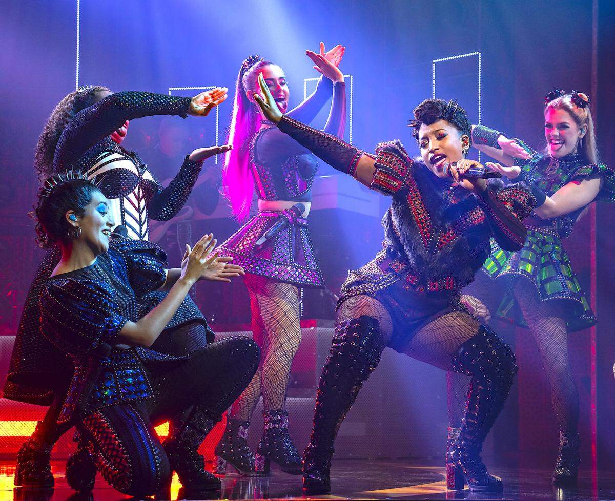 Terica Marie, second from right, is Anna of Cleves in the North American tour of “Six.”