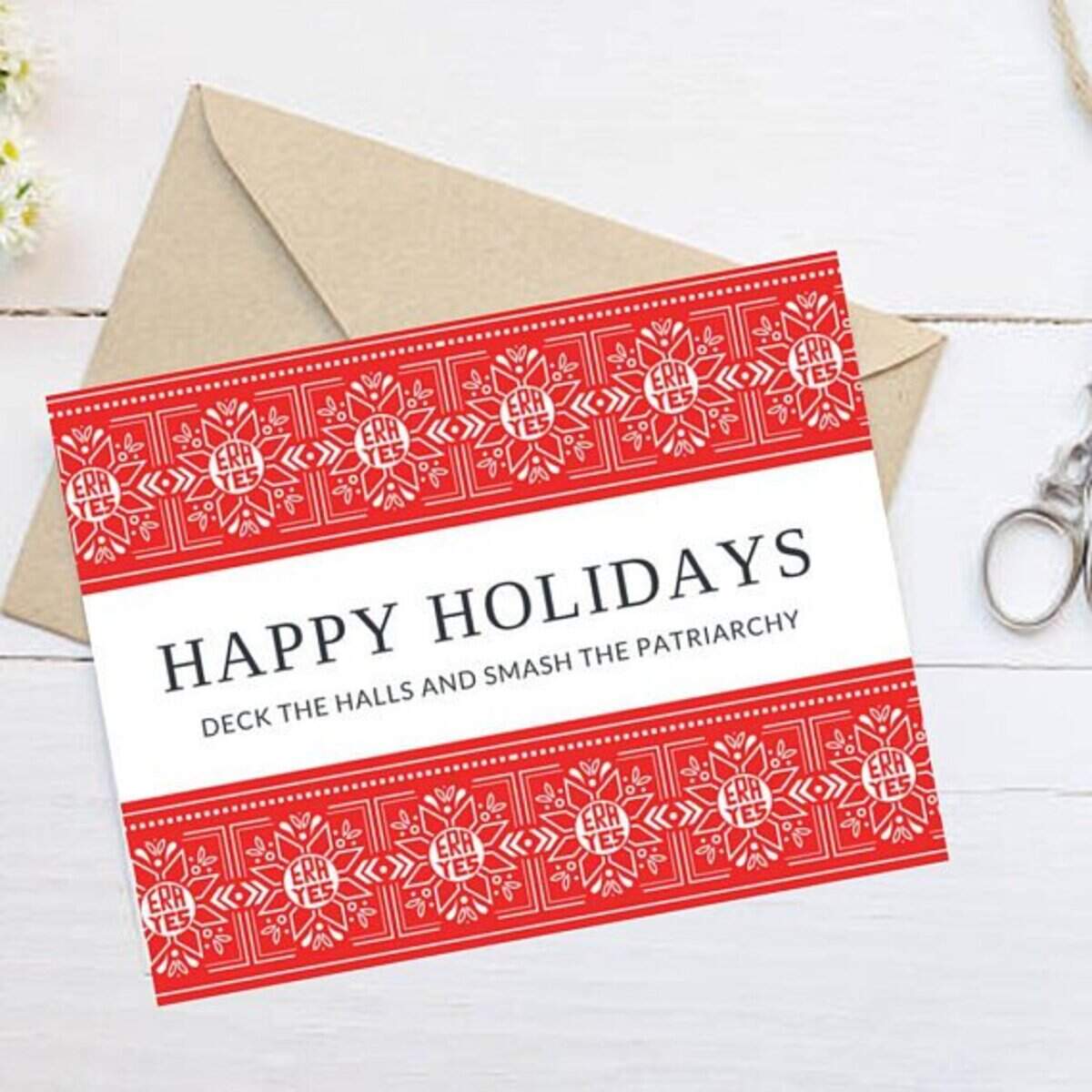 Check out these clever feminist holiday cards from Fourth Wave, $3.50 each or $25 for a 10 pack at Etsy.com/shop/FourthWaveApparel. The Boise company also makes “fierce vintage fashion for the modern feminist,” including T-shirts and totes.
