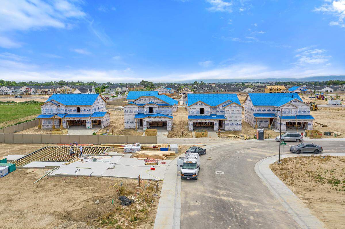 New homes are under construction in Hubble Homes’ Sunnyvale subdivision in Nampa. Hubble Homes has dropped prices on homes in response to the shifting real estate market.