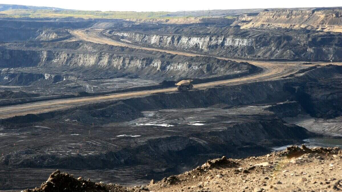 Alberta oil sands extraction site.