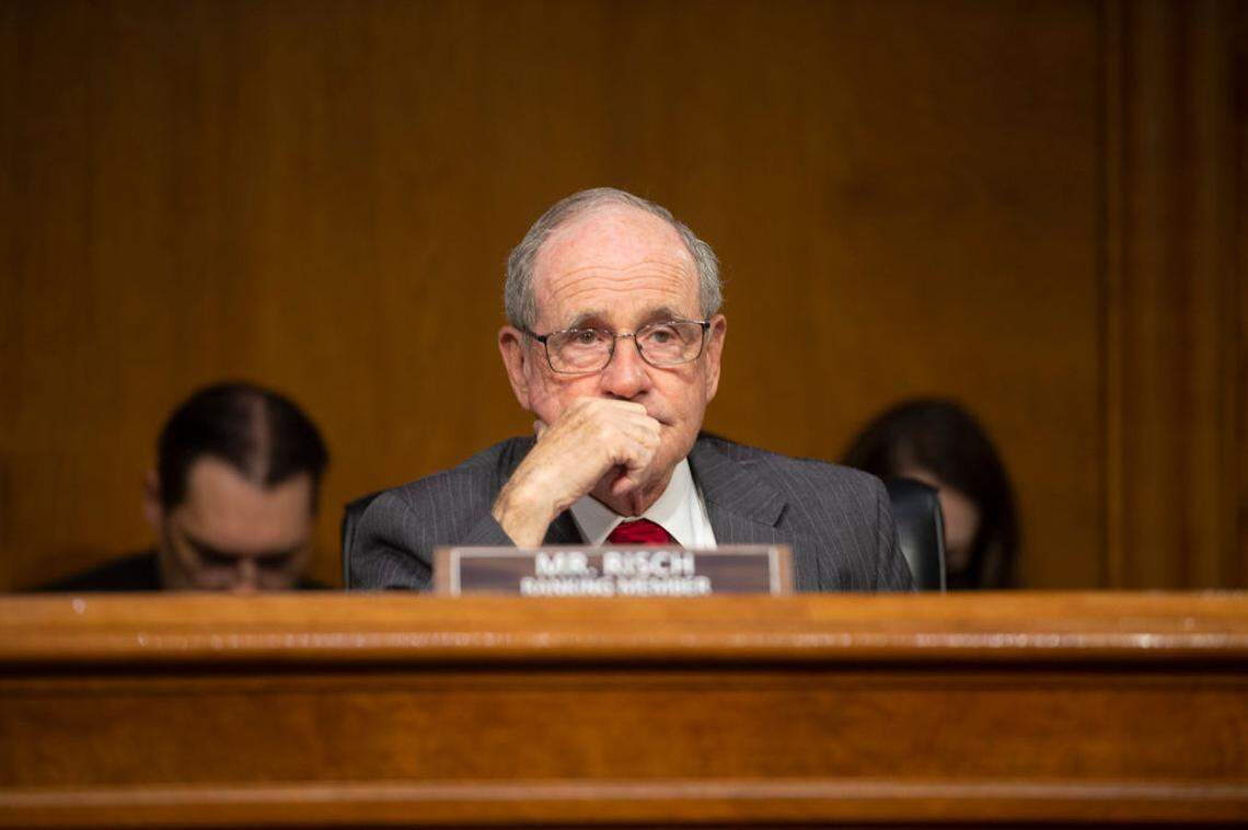 U.S. Sen. Jim Risch, R-Idaho, at a Senate Foreign Relations Committee hearing on April 26, 2022 in Washington, D.C.