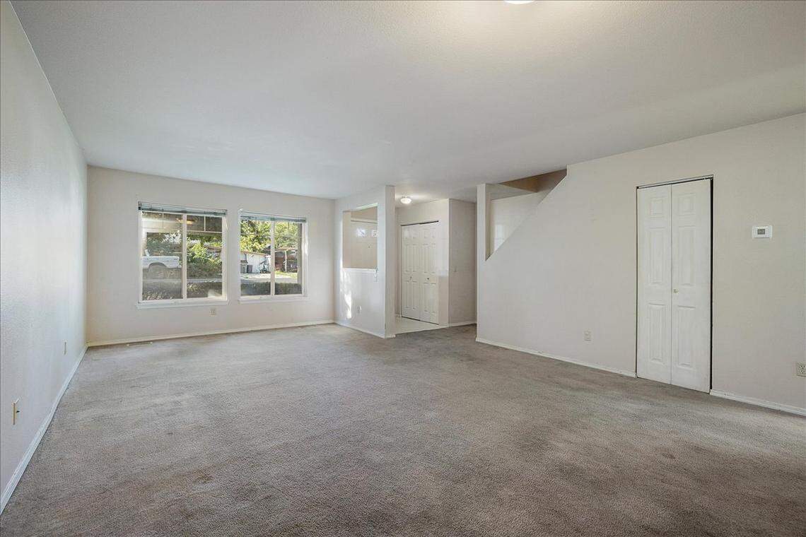 The condo at 2728 W. Cherry Lane features a large, open-concept floor plan on the first floor.