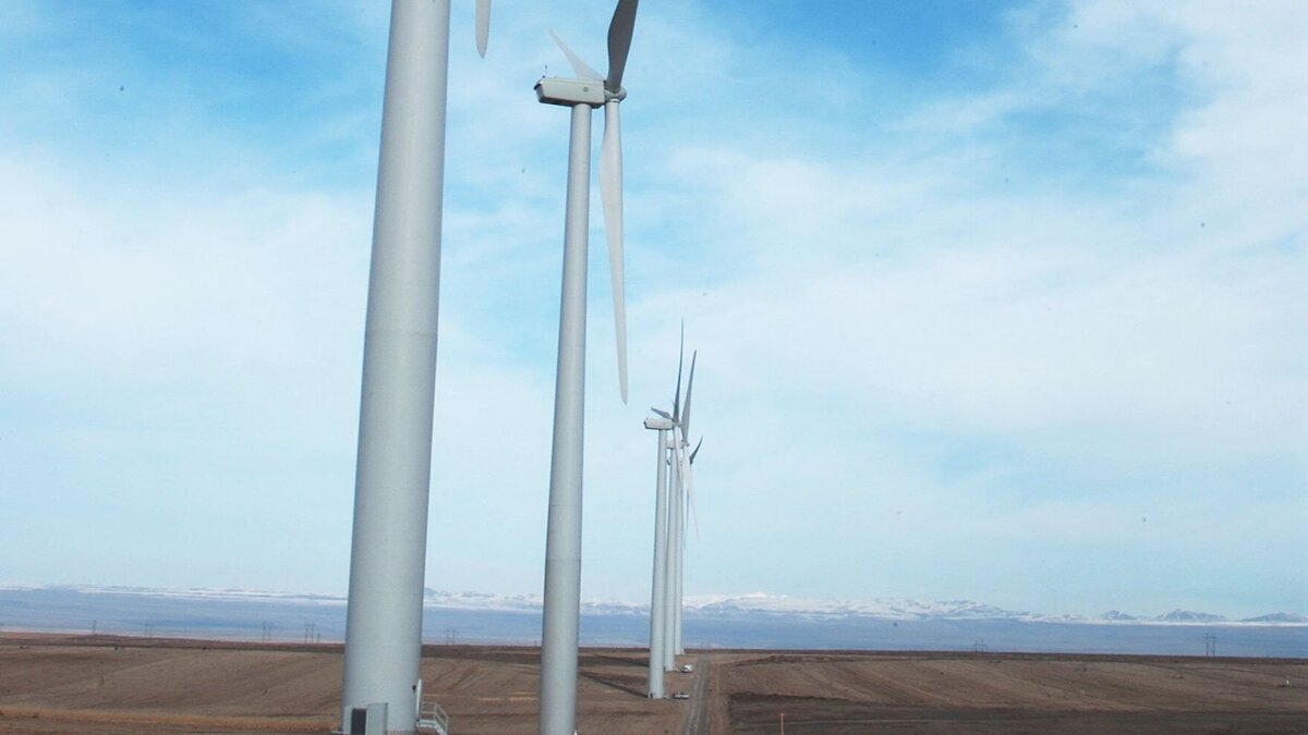 A wind farm near Hagerman is shown in this 2019 file photo.