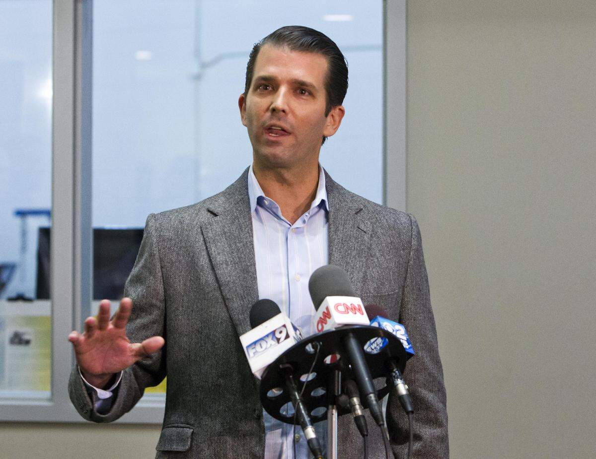 Donald Trump Jr. promotes his father’s presidential campaign during a brief stop in Boise on Sept. 22, 2016. He returned to Boise on Monday to speak at two panel events.