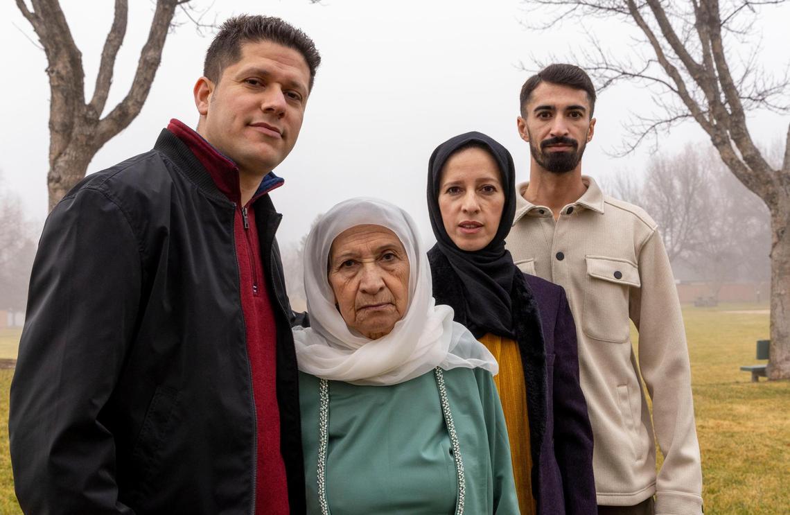 From left to right, Afghan refugees Eddie Hamdard, his mother Mah Gol Hamdard, sister Zohra Hamdard and brother Ahmad Shoaib Hamdard.