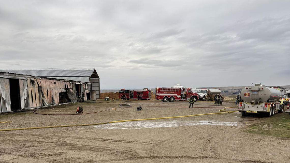 Barn fire in New Plymouth kills 28 horses, injures two employees