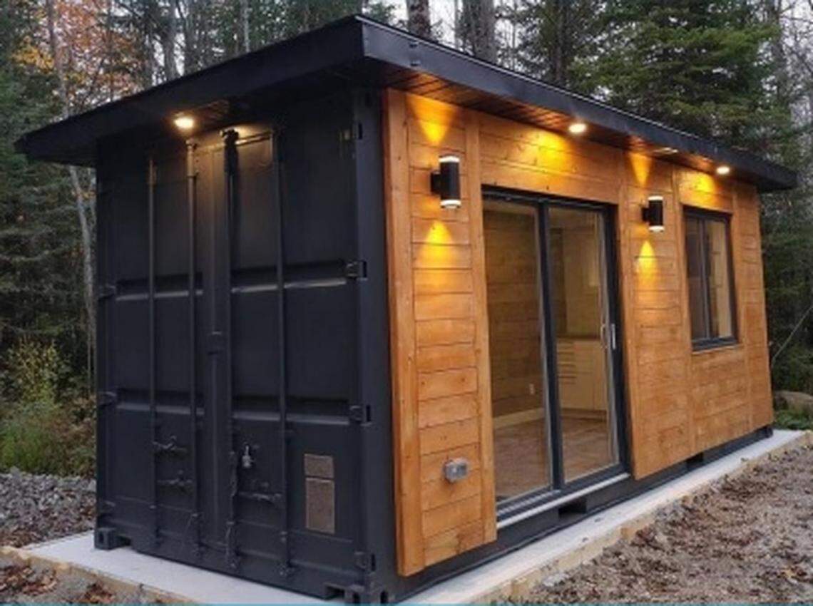An example of a 20-foot shipping container repurposed to be a cabin. Dale Pipkin of Pipkin Construction is proposing containers like this be included as part of an RV park he wants to open at 7801 W. Lemhi St.