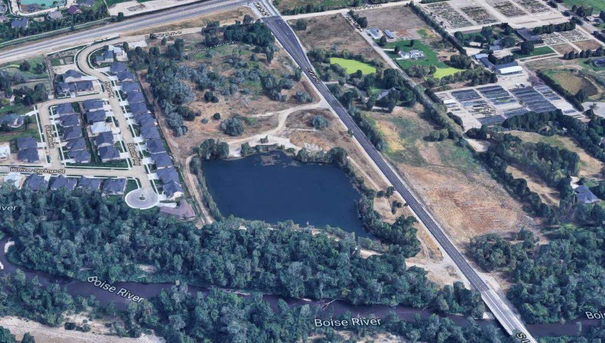 A 27-unit luxury apartment and townhouse complex is now under construction along this pond just west of Linder Road and south of Eagle Road in Eagle. Known so far as the Linder Apartments, the developer, LocalConstruct, plans to name the complex The Clara.