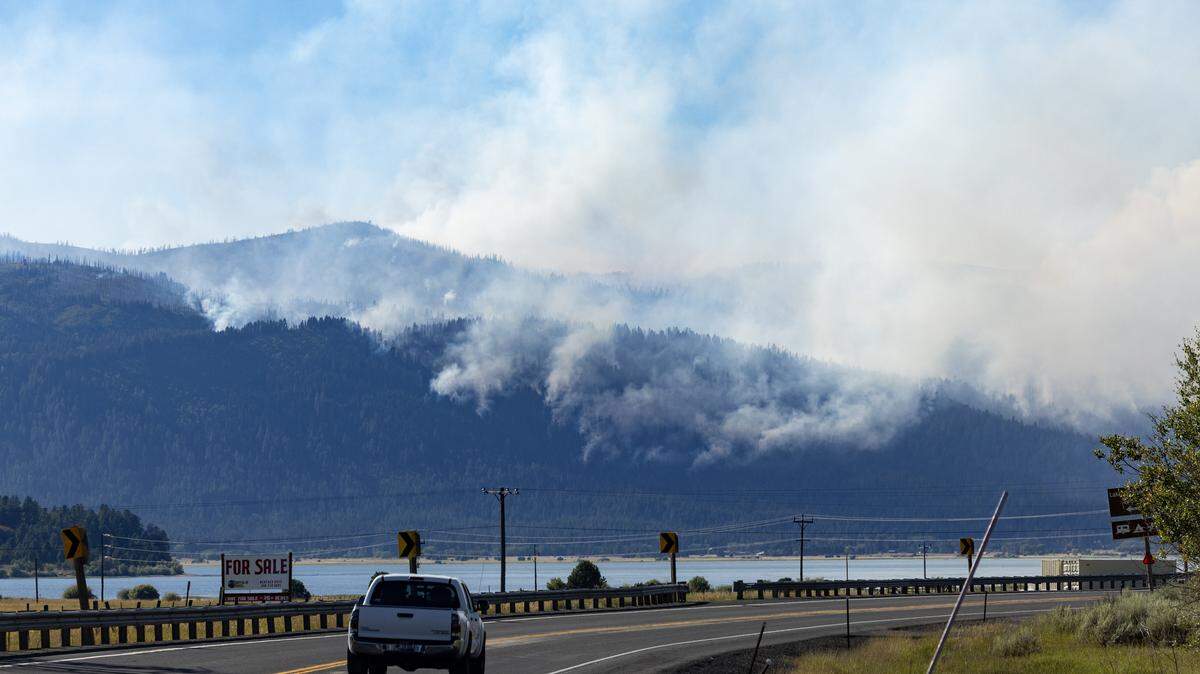 While the Rock Fire is burning much closer to Boise, the smoke hanging over Boise this weekend is coming from the Island Creek Fire near Elk City, much farther away. 