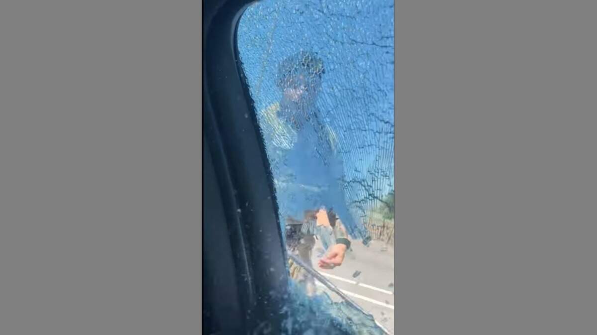 A Facebook video shows a U.S. Airman smashing the window of Tati Gonzalez’s car on the Mountain Home Air Force Base..