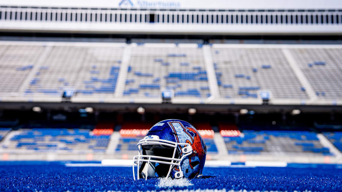 Boise State’s new hand-painted helmets honor The Blue. Here’s the design