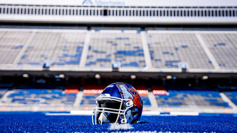 Boise State’s new hand-painted helmets honor The Blue. Here’s the design