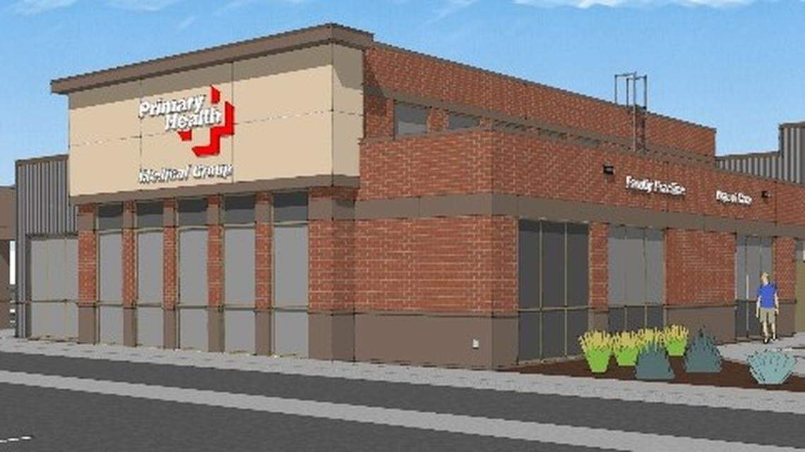 Primary Health is relocating from 700 Caldwell Blvd. to 1400 Caldwell Blvd. This rendering shows the future location at 1400 Caldwell Blvd. once renovations are complete. They’re expected to be finished by late 2022.