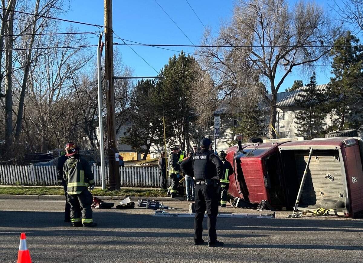 The single-vehicle accident occurred Thursday morning.