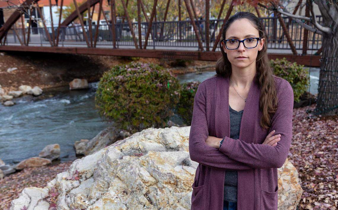 Jennifer Adkins, of Caldwell, is suing Idaho over its strict abortion law. Adkins, a mother, found out her pregnancy was not viable and threatened her health. She obtained an abortion in Oregon.