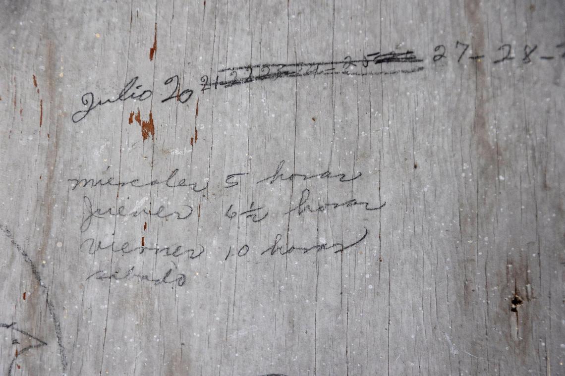Decades ago, residents of Farmway Village, known to the farmworkers as El Campo de Caldwell, wrote on the walls of the barracks. Recently an original barrack was found and returned to its former location in Caldwell.