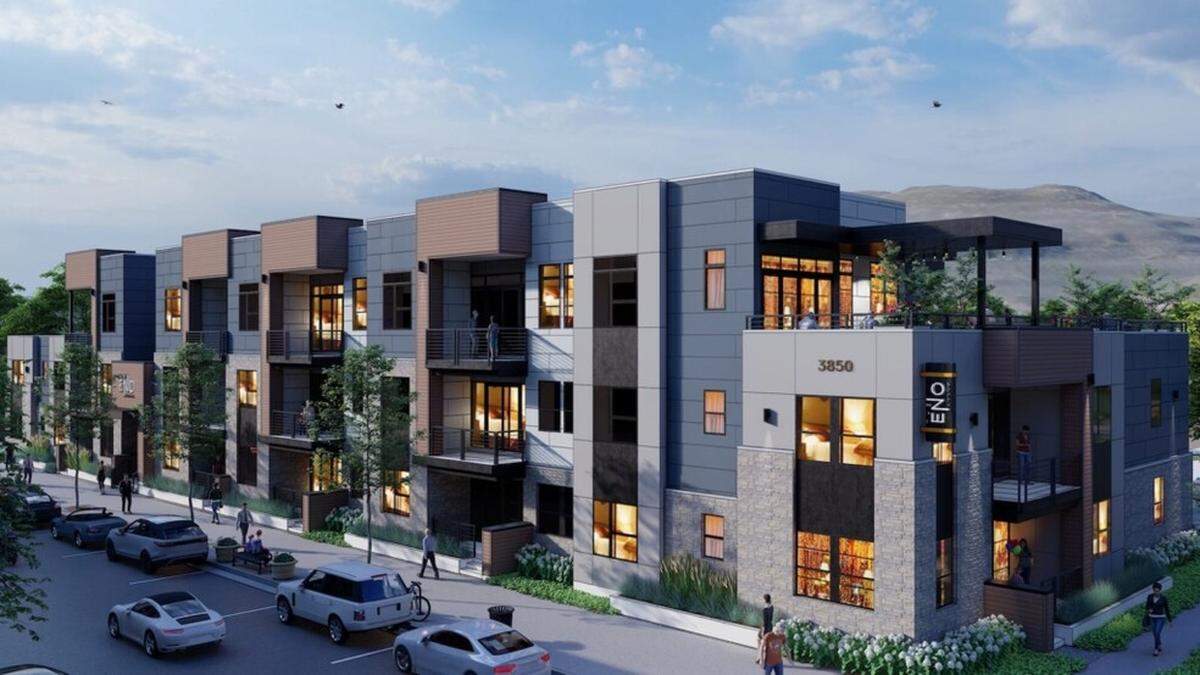 The Eno, this new condominium building in Harris Ranch, is similar to The Cut, an apartment building under construction that is up for sale.