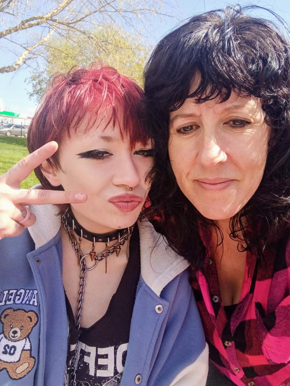 Onyx Cornish, left, with her mother, Crystal Thompson. Onyx, 18, was killed on Monday, Aug. 18, 2025. Her mother described her strong headed daughter as a “light in this world.” 