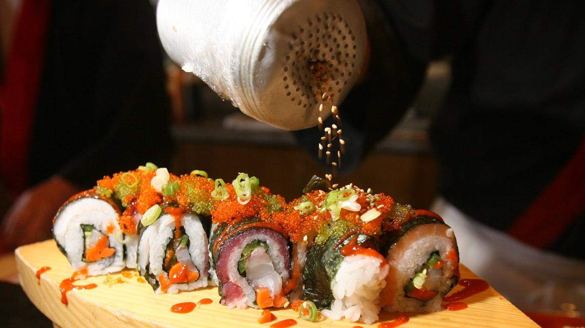 A chef special Ninja Roll at Shige Japanese Cuisine in Downtown Boise.