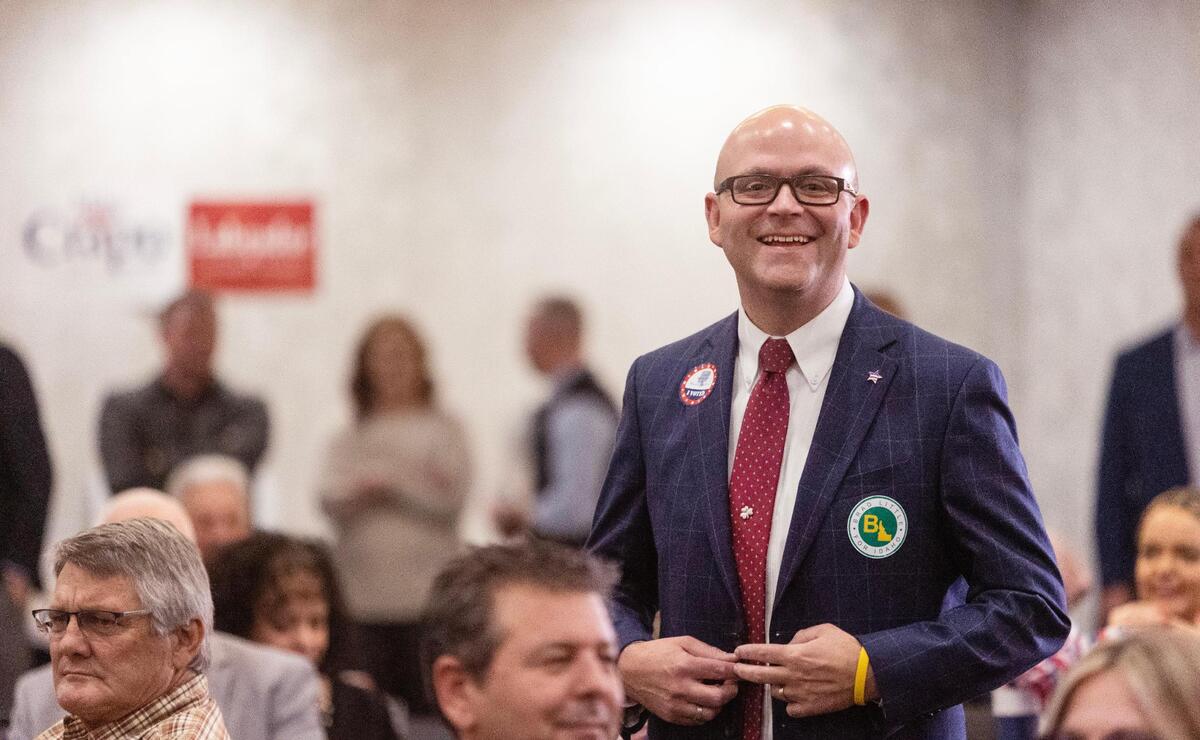 Phil McGrane, the Secretary of State of Idaho, in 2022. McGrane turned over voter roll data to the Department of Justice.