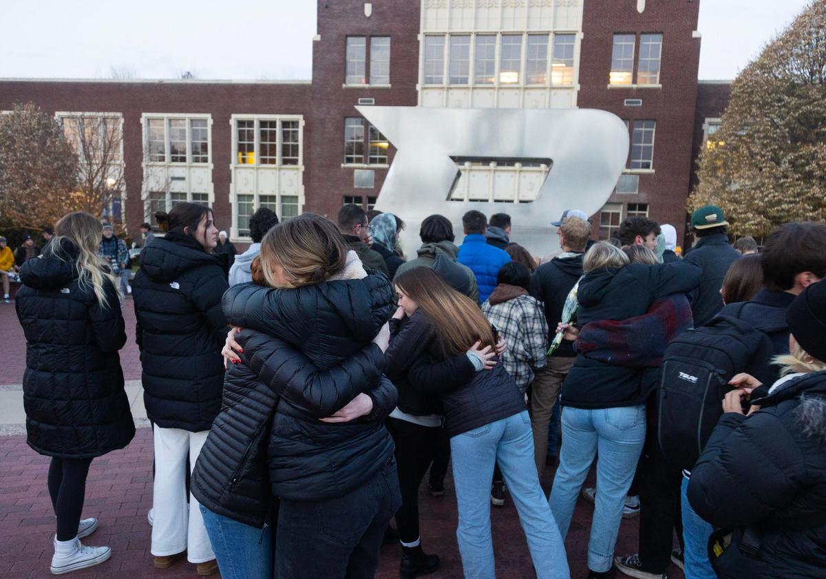 Boise State University holds a vigil on campus on Thursday, Nov. 17, 2022 to remember the lives of four University of Idaho students who were found killed in Moscow on Sunday. Friends of the victims spoke at the event which was attended by several hundred students. A homicide investigation is ongoing.