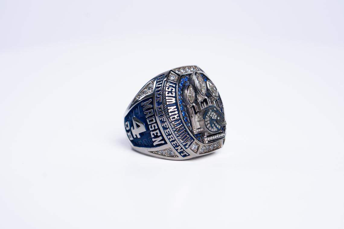 The right side of the ring is personalized for each player.