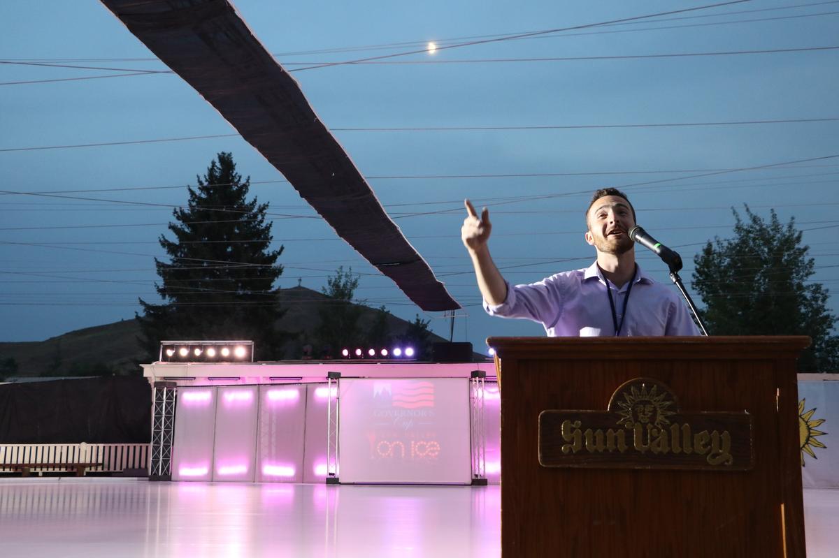Blake Cowman of Nampa is one of 37 students who won an Idaho Governor’s Cup scholarship this year. He was a keynote speaker at the fundraiser. Cowman, a political economy and environmental studies double major, says the scholarship made it possible for him to attend the College of Idaho.
