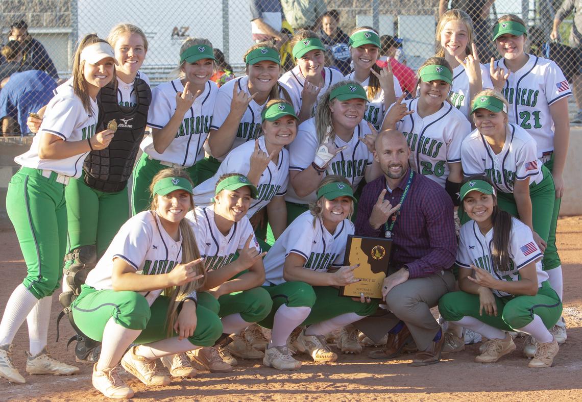 Mountain View beat Rocky Mountain 14-12 in extra innings to take the 5A district softball championship. Both teams advance to the state tournament next week.