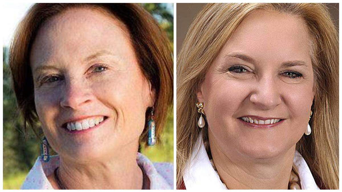 Laurene Sorensen, left, and Rep. Caroline Nilsson Troy.