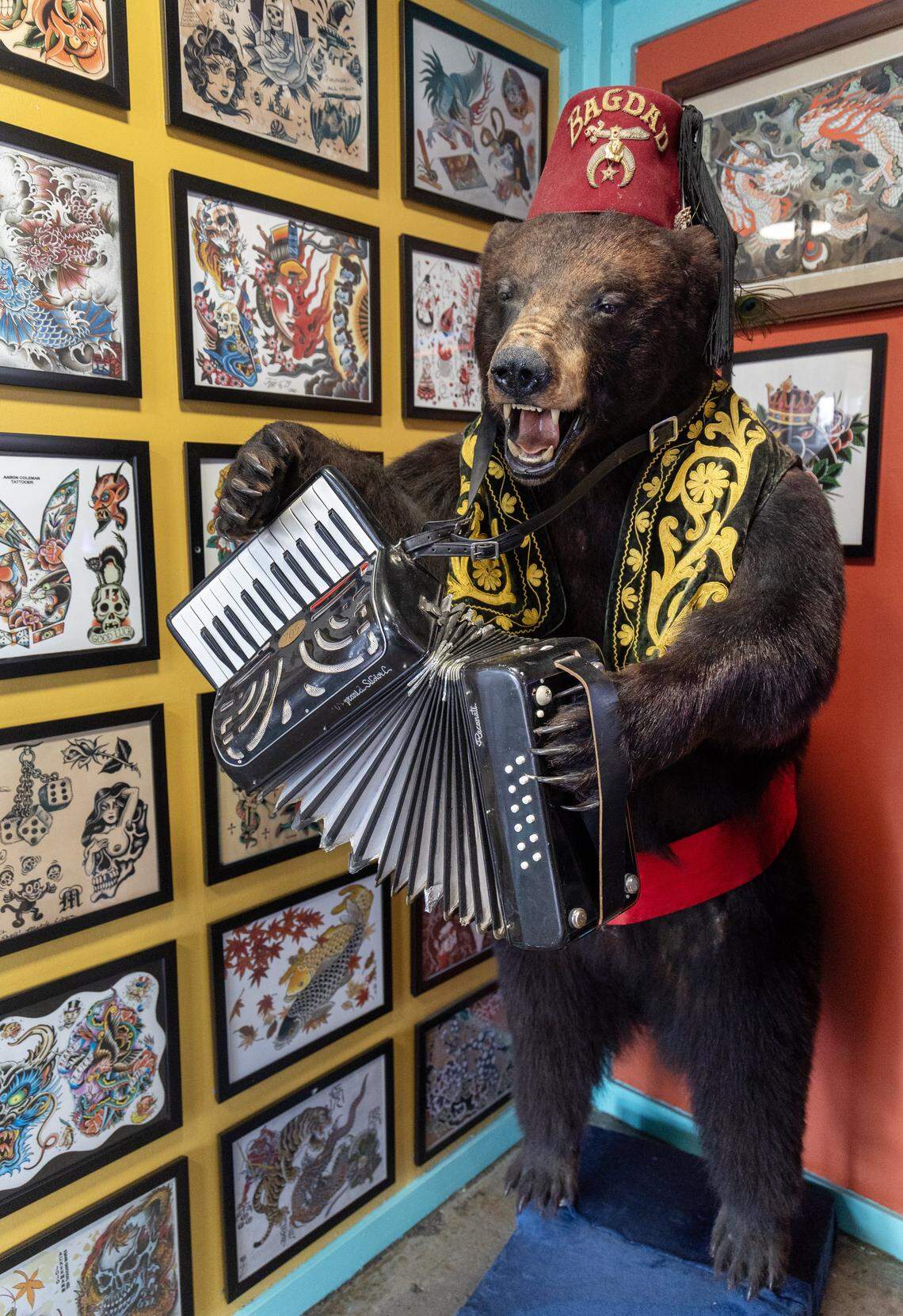 Kendall Vader and Ashleigh Vader own Born Weird Tattoo in Boise's Bench neighborhood. Inside the shop, the Vaders have a sizable collection of unique and curios items ranging from taxidermy to antique medical tools. “I'm a fan of things that are different,” Kendall Vader said.