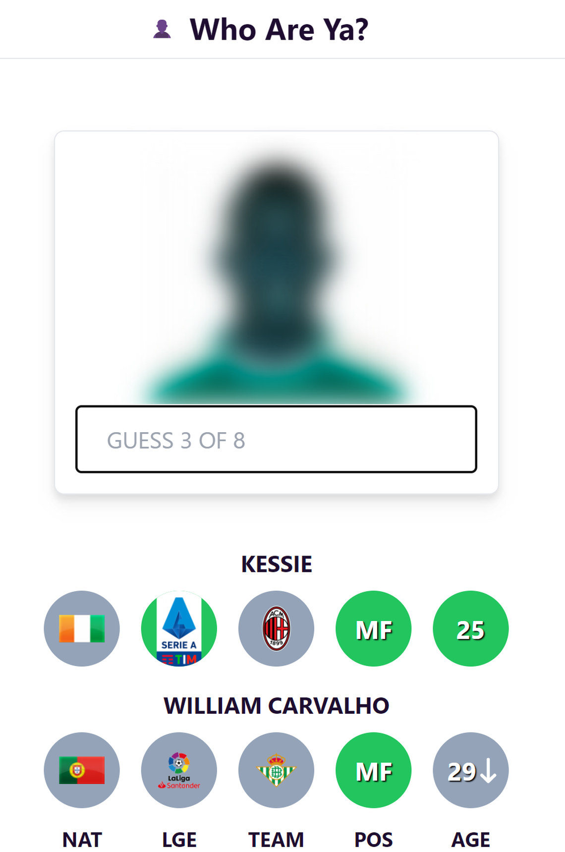 You’ll need a good knowledge of European-based soccer players for this one. Who Are Ya? is the ultimate challenge to test your knowledge on European soccer.