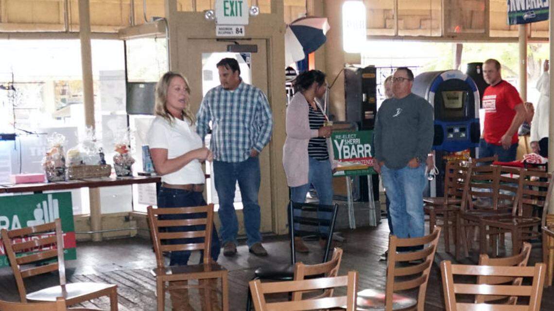 Idaho Superintendent for Public Instruction Sherri Ybarra speaks at an Oct. 5 “meet and greet” at The Gathering Place in Eagle.
